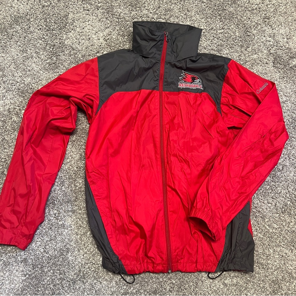 Columbia Mens Windbreaker Southeast Missouri SEMO RedHawks Red Black Hooded S